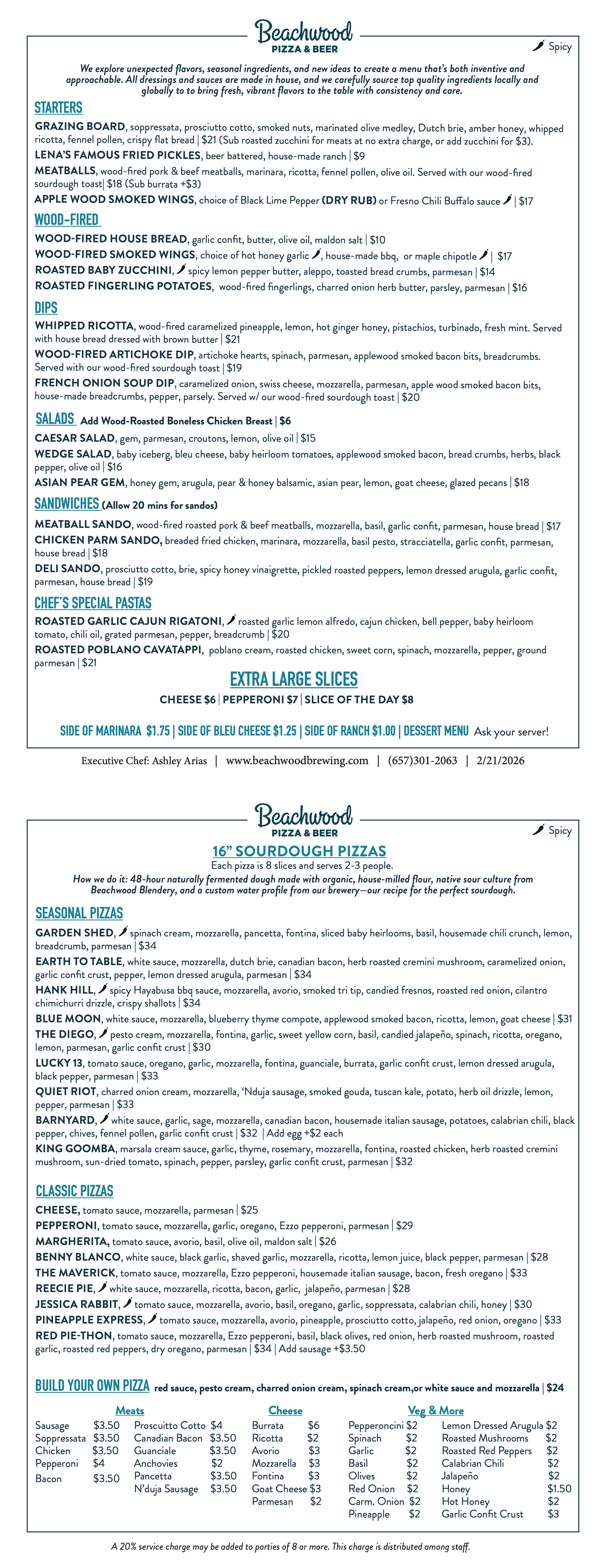 Huntington Beach food menu