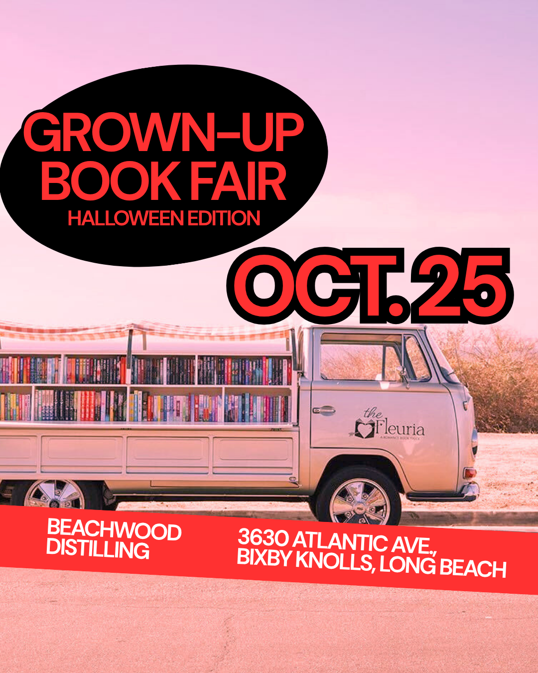 The Fleuria Grown-up Book Fair Halloween Edition at Beachwood Distilling ๐น Bixby Knolls Long Beach