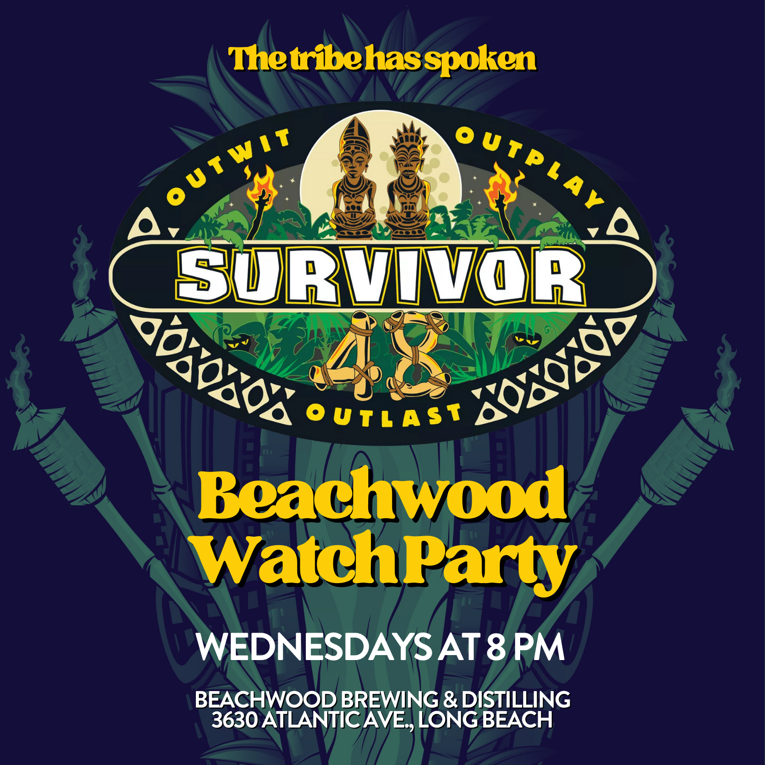 Wednesdays: The Tribe Has Spoken – A Survivor Watch Party at Beachwood Brewing & Distilling