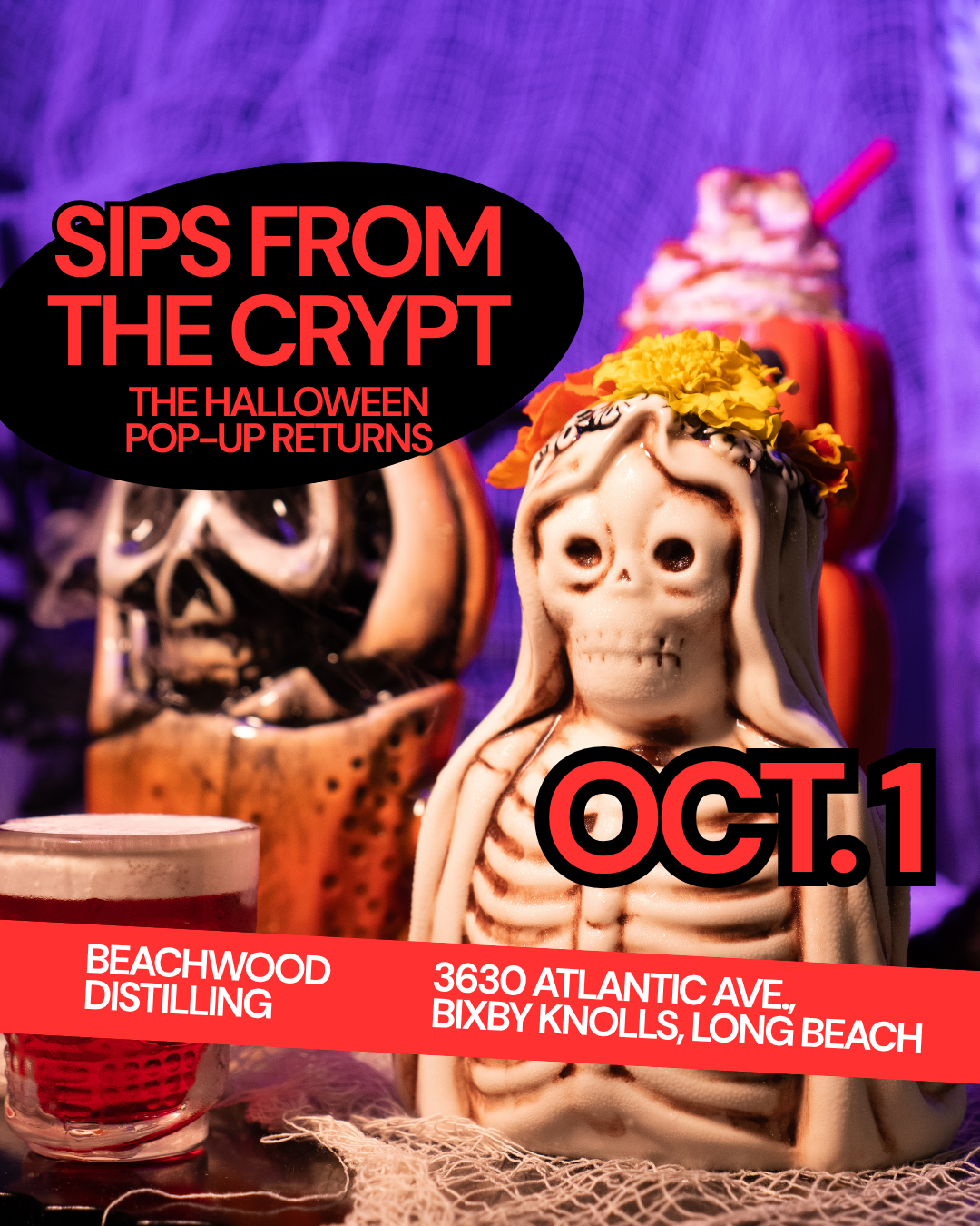 Halloween pop-up at Beachwood Distilling ๐น Bixby Knolls Long Beach