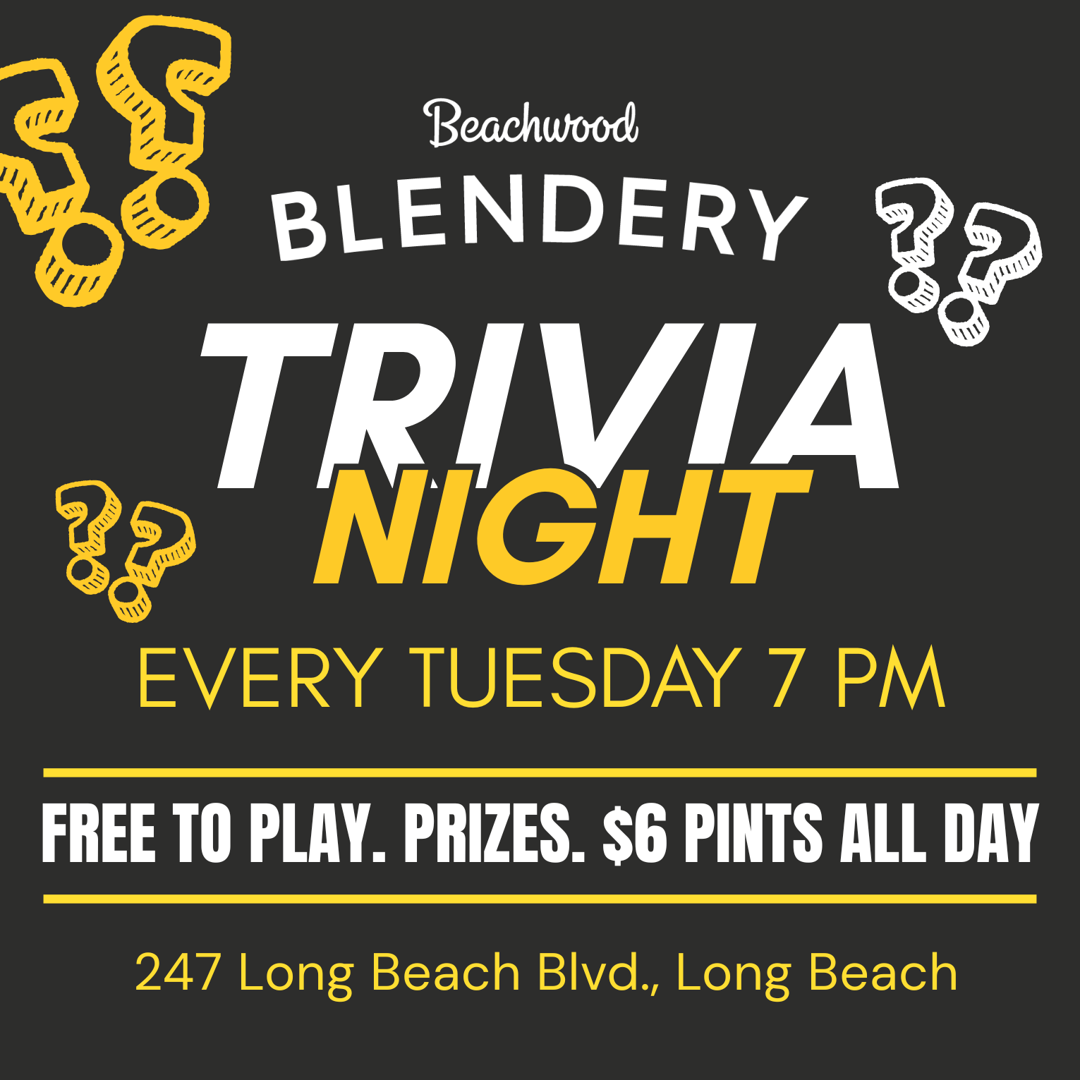 Tuesdays: Trivia at Downtown LB Blendery