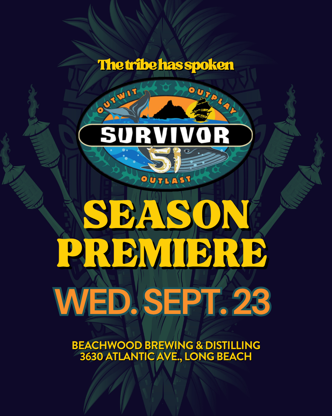 Survivor Watch Party at Beachwood Distilling ๐น Bixby Knolls Long Beach