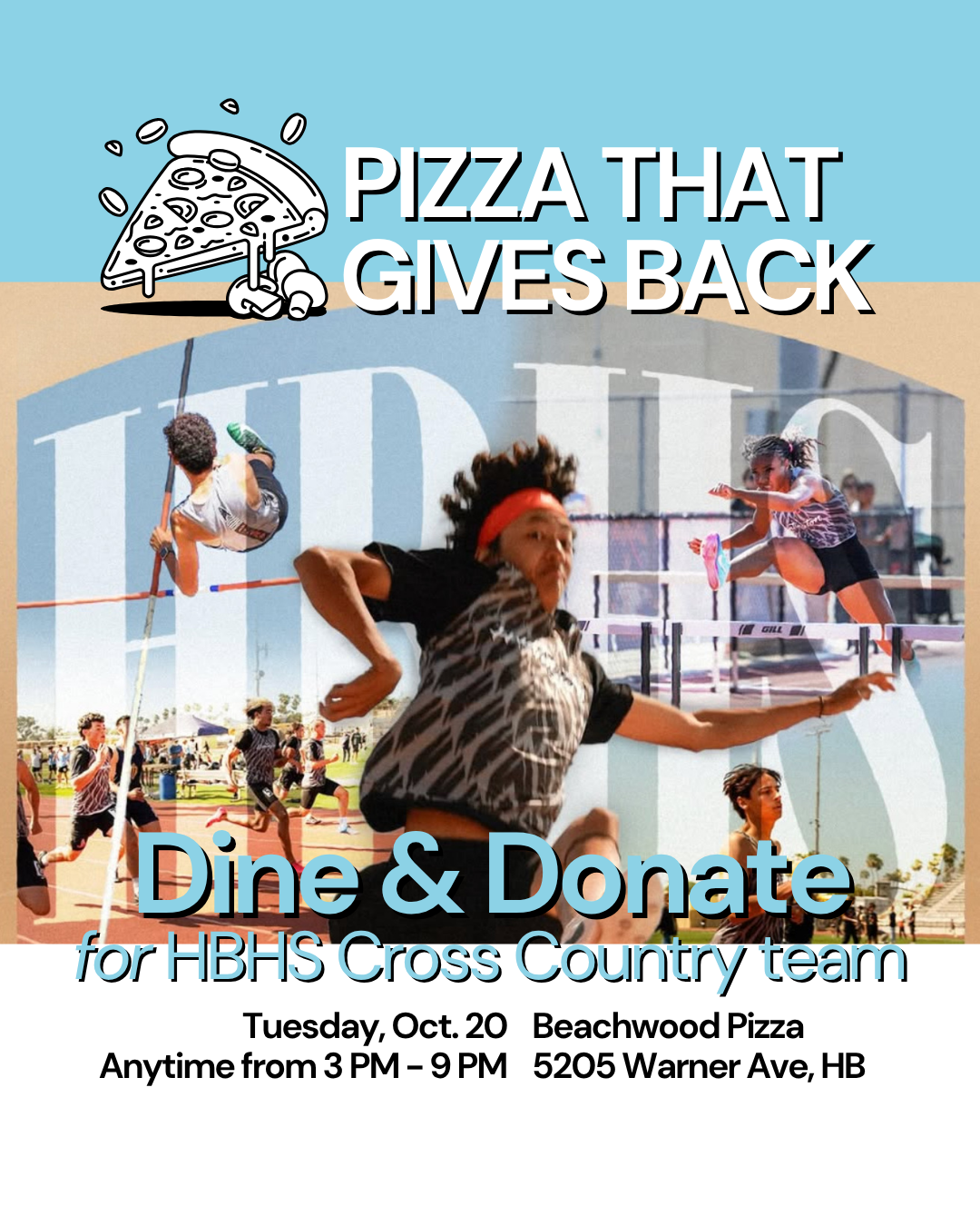 Fundraiser Event at Beachwood Pizza ๐ 5205 Warner Ave., Huntington Beach