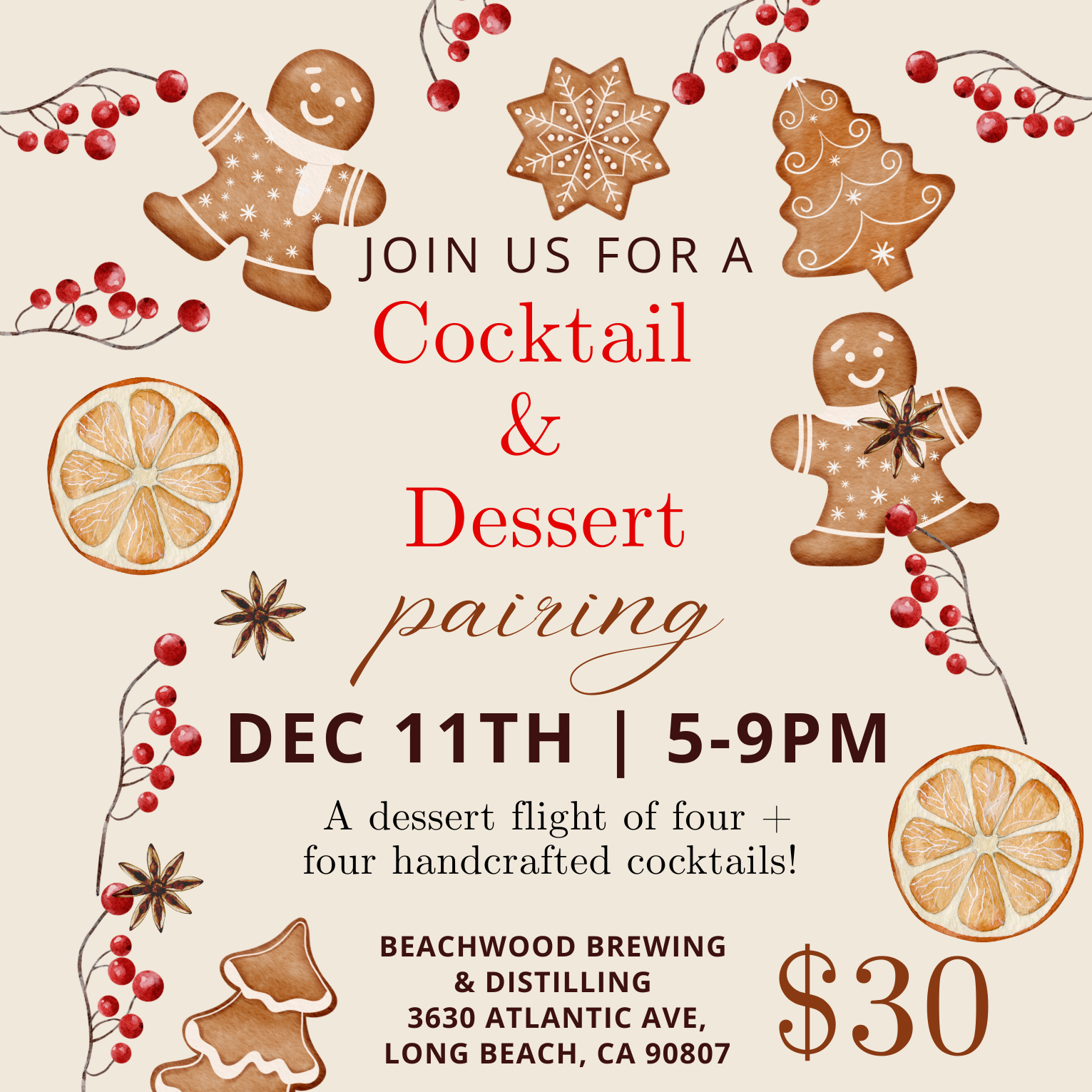 Cocktail & Dessert Pairing Night